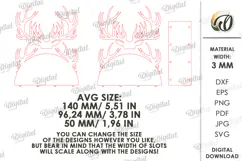 Wooden Napkin Holder Laser Cut. Decorative Napkin Holder SVG Product Image 2