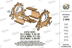 3D Wooden Carriage Bundle Laser Cut. Horse vehicles SVG Product Image 3