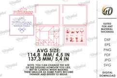 Princess Tangram Puzzle Box Laser Cut. Puzzle Box SVG Product Image 2