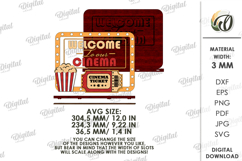 3D Home Cinema Sign Laser Cut. Wall Decor SVG Product Image 3
