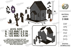 3D Halloween Stand Laser Cut. Halloween Standing Decor SVG Product Image 2