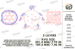 Montessori Lacing Puzzle Laser Cut. Turtle SVG Product Image 2