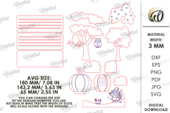 3D Layered Halloween Stand Laser Cut. Halloween Decor SVG Product Image 2