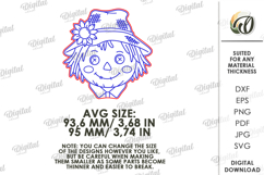 Halloween hook Laser Cut. Wall coat hook SVG. Scarecrow Product Image 2