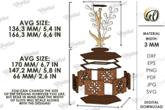 Wooden Floral Boxes Bundle Laser Cut. Storage Boxes SVG Product Image 3