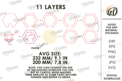 3D Kids Night Lamp Laser Cut. Night Light. Elephant SVG Product Image 2