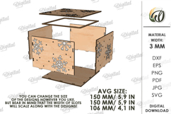 Christmas Decorative Gift Box Laser Cut. Christmas Box SVG Product Image 2