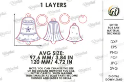Christmas Hanging Ornaments Laser Cut. Wall Decor SVG Product Image 2