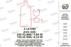 Rustic Cutting Board Laser Cut. Kitchen Chopping Board SVG Product Image 2