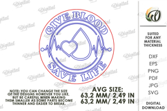 Blood Donor Badge Laser Cut. Blood Donation Badge SVG Product Image 2
