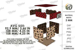 Christmas Pet Treat Box Laser Cut. Christmas Gift Box SVG Product Image 2