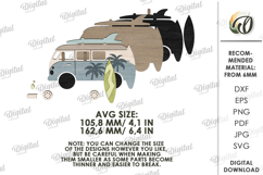3D Summer Cars Bundle Laser Cut. Summer Stand Decor SVG Product Image 3