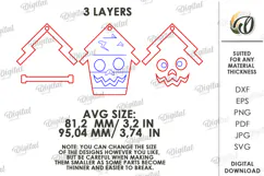 Halloween House Ornament Laser Cut. Hanging Ornament SVG Product Image 2