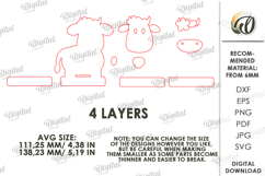 Farm Animals Stands Bundle Laser Cut. Stand Decor SVG Product Image 3