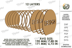 3D Summer Led Decors Bundle Laser Cut. Lightbox SVG Product Image 3