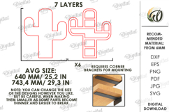 3D Wall Shelves Bundle Laser Cut. Display Shelf SVG Product Image 3
