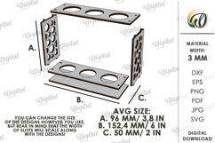 3D Toothbrush Holder Laser Cut. Bathroom Organizer SVG Product Image 2