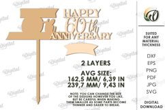 Anniversary Cake Toppers Bundle Laser Cut. Cake Topper SVG Product Image 3