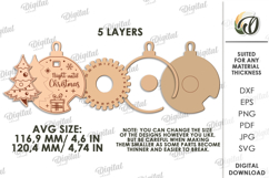 Christmas Countdown ornament Lasercut. Christmas SVG Product Image 2