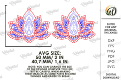 Embroidery Earrings Laser Cut. Embroidery Blank SVG Product Image 2