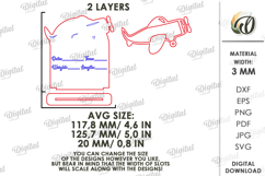 Personalized Baby Name Sign Laser Cut. Baby Birth Stats SVG Product Image 2