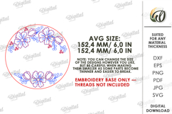 Floral Embroidery Sign Laser Cut. Embroidery Pattern SVG Product Image 2