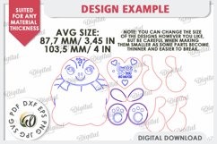 Valentine Animals with Heart Laser Cut Bundle. Cute Animals Product Image 5