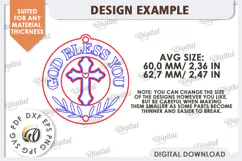 Christian Car Charm Laser Cut. Wood Car Charm. Religious SVG Product Image 2