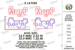 Mother's Day Keychains Bundle Laser Cut. Mother Keyring SVG Product Image 3