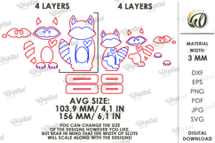 3D Animals Figurines Bundle Laser Cut. Stand Decor SVG Product Image 3