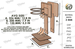 3D Mini Desktop Basketball Laser Cut. Board Game SVG Product Image 2