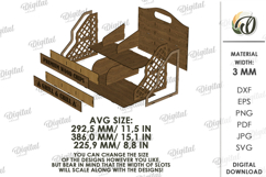 3D BBQ Organizers Bundle Laser cut. Storage Box SVG Product Image 3