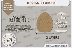 Decorative Easter Egg Laser Cut. 3D Egg. Easter Decor SVG Product Image 2