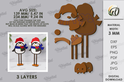 3D Christmas Characters Bundle Lasercut. Christmas decor SVG Product Image 2