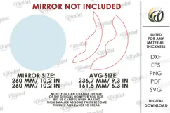 Modern Mirror Decor Laser Cut. Nature Mirror Decoration SVG Product Image 2