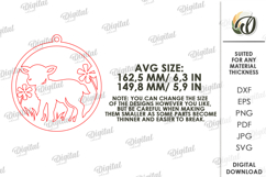 Easter Round Sign Laser Cut. Easter Wall Decor SVG Product Image 2