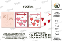 Valentine&#039;s Day Layered Wall Decor Laser Cut. Wall Decor SVG Product Image 2