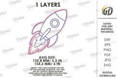 Yarn Lacing Toy Laser Cut. Yarn Decoration. Rocket SVG Product Image 2