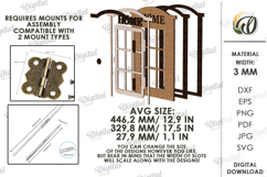 Hideaway Wall Box Organizer Laser Cut.Hidden Storage SVG Product Image 2