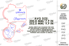 3D School Sign Laser Cut. Welcome Classroom Sign SVG Product Image 2