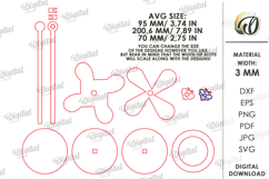 3D Pinwheel Laser Cut. Garden decor SVG. Wind spinner Product Image 2