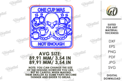 Funny Coaster Laser Cut. Funny Quote. Drink Coaster SVG Product Image 2