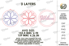 Welcome Round Sign Laser Cut. Wall Decor SVG Product Image 2