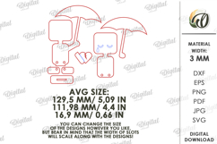 Valentine’s Day Figurine Laser Cut. Stand Decor SVG Product Image 2