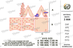 Camping Tent Night Light Laser Cut. Tea Light Holder SVG Product Image 3