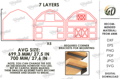 3D Wall Shelf Laser Cut. Display Shelf. Wall Decor SVG Product Image 2