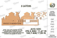 Christmas Farm Sign Laser Cut. Christmas Wall decor SVG Product Image 2