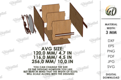 Bathroom Organizer Basket Laser Cut. Storage Box SVG Product Image 2