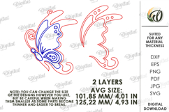 3D Butterfly Laser Cut. Hanging Nursery Decor SVG Product Image 2