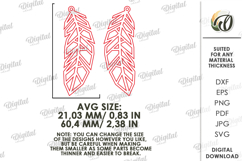 Geometric Earrings Laser Cut. Boho Dangle Earrings SVG Product Image 2